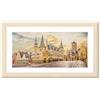 LANARTE Kit Punto Croce Contato VEDUTA DELLA CITTÀ DI GAND Decorativi Per Pareti ca. 70 x 35 cm Set Fai Da Te Creativo Adulti Ricamo Casa Decor Arte Da Parete Kit Per Hobby Cross Stitch