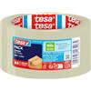 tesapack STRONG RECYCLED - Nastro adesivo per pacchi in plastica riciclata al 100%, nastro adesivo per pacchi di peso medio - Resistente ai raggi UV e all'invecchiamento - Trasparente - 66 m x 50 mm