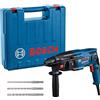 Bosch Professional Martello perforatore GBH 2-21 (con SDS plus, incl. 3 punte SDS plus (6/8/10 mm), impugnatura supplementare, panno, asta di profondità, in valigetta)