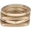 Breil, Collezione New Tetra, Set di 4 Anelli Donna in Acciaio IP Rose, con Cristalli, Ideali da Indossare Insieme o Separatamente, Colore Rose, Misura 14, Gioielli Donna e Ragazza