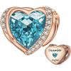 NINGAN Oro Rosa Dicembre Birthstone Bracciale Charm Lady, Ali D'Angelo 925 Argento Sterling Amore Perlina Ciondolo Scolpito Ambizione, Compleanno Della Ragazza