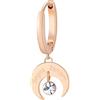 Brosway Orecchino Singolo Donna, Orecchino a Cerchio in Acciaio e Cristalli con Simbolo Luna | Collezione CHAKRA - BHKE009
