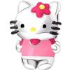 The Charmery Grazioso ciondolo a forma di gatto bianco in argento 925, compatibile con Pandora, Trollbeads, Chamilia, Biagi e molti altri braccialetti britannici, piccolo metallo, senza gemma