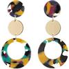 Bello London Clip su orecchini - placcato oro con acrilico multicolore - Edris M di Bello London