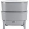 Plastia Vermicompost per Cucina e Balcone - Wormbox Simile Alla Torba - Vermicompostaggio Design in Plastica Riciclata al 100% - Volume 30 Litri, Grigio