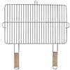 4U-Onlinehandel Griglia 54 x 34 cm con 2 manici in legno acciaio cromato griglia griglia griglia griglia di ricambio