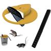 BBDA Trappola per topi con coperchio a secchio, trappola per topi pieghevole con coperchio automatico, con pendenza, ripristino automatico, facile da installare (giallo)