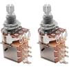 Musiclily Metrico B500k Potenziometro Push-Pull Split Shaft Lineare Pots per Chitarra Elettrica e Basso(2 Pezzi)