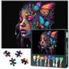 TISHIRON Puzzle da 1000 pezzi, per adulti, farfalle, ragazze nere, puzzle da 1000 pezzi, gioco educativo giocattolo, 70 x 50 cm, puzzle per alleviare lo stress