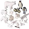 JOKFEICE Statuine Di Animali Polari, 15 Pezzi, Realistiche Figurine Di Animali in Plastica, Per Giocattoli Educativi Precoci Per Compleanni Per Bambini E Adulti