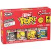 Funko Bitty POP! 4 Pack: The Simpsons - Scratchy, Grampa, Lisa, Mystery Mini Figure - Styles may vary - 0,9 pollici (2,2 cm) Da collezione - Scaffale espositivo impilabile incluso - Idea regalo
