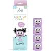 Glo Pals, Set 4 Cubi Luminosi Lumi, Giochi da Bagnetto per Bambini da 3 Anni di Età, Aiuta lo Sviluppo Sensoriale e Cognitivo, con Illuminazione Automatica, Viola