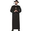 FIESTAS GUIRCA Costume da prete tonaca nera uomo economico taglia L