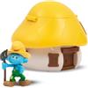 Giochi Preziosi I Puffi - Puffo Contadino da 5,5 cm e la Sua Casetta dei Puffi con Tetto Giallo, Meccanismo Ricaricabile ed Effetto Sorpresa, per Bambini A Partire dai 3 Anni