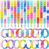 Coicok 30 Pezzi Regolabile Bracciale in Silicone, Gadget Compleanno Bambini, Regalini Fine Festa Compleanno, Giocattoli Antistress per Adulti e Bambini, Push Bubble Bracelets Fidget Toys