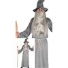 FIESTAS GUIRCA | Costume da Mago Medievale (14-16 Anni) - Tunica, Cappello e Cintura - Costumi da Stregone e Mago per Halloween, Carnevale e Feste Fantasy - Ideale per Adolescenti - Grigio