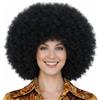 Carnival Toys Parrucca Afro Nera Grande 40 cm - Capelli Ricci Voluminosi Stile Afro - Parrucca Unisex per Carnevale, Halloween e Eventi