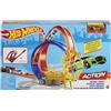 Hot Wheels -Energy Track Pista da Costruire con Doppio Giro della Morte, Anello di Fuoco e Macchinina, Giocattolo per Bambini 4+ Anni, GND92