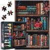 TISHIRON Jigsaw Puzzle da 1000 pezzi Vintage Libri - 1000 pezzi puzzle per adulti libreria difficile puzzle fiori fioriti (70 x 50 cm), serata di gioco e decorazione per la casa