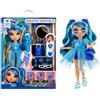 Rainbow High Creative Crystals Skyler - Bambola Fashion Blu da 28 cm con Kit per Accessori di Cristallo, Anello per Te, Fai da Te, Gioco in Resina, Regalo per Bambini età 8+, Non COMMESTIBILE