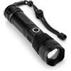 hi!dea™ Torcia ricaricabile LED 500 lumen in alluminio riciclato YVIAN personalizzate o neutre