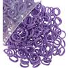 PIDOUDOU 200 elastici per capelli in cotone tinta unita per donne e ragazze, elastici per capelli, senza cuciture, per coda di cavallo (viola)