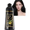 Baorder Shampoo Tinta Nera 3 in 1, Capelli Colorati per Donne e Uomini, Copertura dei Capelli Grigi, Colore a Lunga Durata ed Effetto Naturale Immediato, 400ML