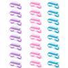ZEACCT 24 Pezzi Spazzolino per Unghie, Spazzolino per Pulire Le Unghie, Spazzolino per Spolverare Le Unghie, Utilizzato per Pulire Le Unghie, Adatto per Unghie Delle Mani E Dei Piedi (Rosa, Viola, Blu)