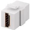 PremiumCord Modulo HDMI Keystone contatti placcati in Oro, Presa HDMI a Femmina, per Full HD 1080p, 3D, Colore Bianco
