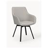 Rowico Home Sedie girevoli con braccioli Alison 2 pz - Grigio