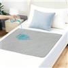 DUJUIKE Materassino Per Incontinenza lavabile, Traversa Impermeabile Assorbente, Protezioni per materassi per incontinenza, Riutilizzabili, Adatto ad adulti, neonati, anziani (Grigio, 90x180 cm)