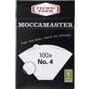 Moccamaster, Filtro carta N.4, Bianco, 100 pz.