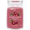 Yankee Candle Signature candela profumata, Amarena in giara grande, Candele di miscela di cera di soia lunga durata