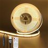 Clearhill Striscia LED COB USB 5V 8mm, telecomando dimmerabile, Bianco Caldo 3000K, 320LED/m,8W/m,CRI90,5m/6,56FT,IP20, interna