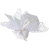 Themagicfour Confezione 30 pezzi Bomboniera sacchettino polycotton rete + velo organza + nastro autotirante, portaconfetti sacchetti a rete colore BIANCO Themagicfour®