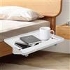 XZMCAT Mensola da Letto da Appendere 32×23,3×5,3 cm in ABS bianco, Comodino Sospeso con Passacavi, Organizer da Letto da Fissare tra Materasso e Telaio, Ripiano Salvaspazio per Camera, finestra