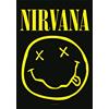Heart Rock - Bandiera Nirvana Smiley, Qualità Italiana, Materiali resistenti e Colori Vivaci - Made in italy [100% Poliestere - 110x75 cm]