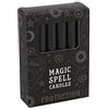 Grindstore Candele magiche per incantesimo, con funzione di protezione, 10 cm, nero, 12 pezzi