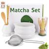 JOTOL 7 Pezzi Matcha Kit,Set di Accessori Matchas,Include Ciotola,Frusta di Bambù,Porta Frusta,Colino e Cucchiaio,Set di Ciotole in Ceramica per Matcha per la Cerimonia del Tè