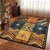 Rururug Piccolo tappeto quadrato, 80x80 cm, motivo geometrico marocchino, antiscivolo, lavabile, per soggiorno, camera da letto, cucina, stanza dei giochi, decorazione
