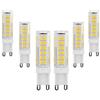 WANGPEI Lampadine LED G9 9W,Lampada Alogena Equivalente a 90W Bianco Caldo 3000K 900LM Angolo del Fascio di 360 ° Non Dimmerabile Lampada a Risparmio Energetico G9(Confezione da 6)