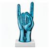 Scultura Corna Azzurre 12 cm Bongelli Preziosi Design Moderno