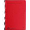 Clairefontaine Europa Wire Bound on Side Notemaker, A4, foderato, 120 pagine - rosso