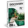 Discovery Carta A4 Eco-Efficiente a Ottima Macinabilità, Grammatura da 75gr/mq, Bianco, Confezione 5 x 500 fogli per un totale di 2.500 fogli