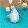 Valentine's Regalo Luna Gemma 925 Argento Sterling Artigianale Anello All Misura