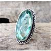 Meravigliosi Acqua Apatite Gemma 925 Argento Sterling Mano Anello Tutti Misura