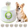 TIEXITOR Lanciatore automatico di palline per cani con 6 palline da tennis in ETPU, lanciatore di palline per cani di piccola e media taglia, 3 distanze regolabili da 5 a 12 m, macchina per lanciare palline