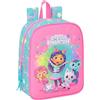 safta GABBY'S DOLLHOUSE CONFETTI - Zaino per bambini, zaino per scuola, adattabile a carrozzina, ideale per asilo, comodo e versatile, qualità e resistenza, 22 x 10 x 27 cm, rosa/turchese, M, Casual