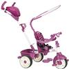 Little Tikes Triciclo 4 in 1 Edizione Sport. Quattro Fasi di Crescita. Con Manico, Manubrio e Sedile Regolabili con Cintura, Tettino di Protezione. Da Montare. Adatto dai 9 Mesi. Rosa e Bianco
