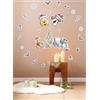 Komar - Adesivi decorativi Disney Winnie the Pooh Christmas - Dimensioni: 50 x 70 cm - 26 pezzi - Adesivo da parete per cameretta dei bambini, decorazione natalizia